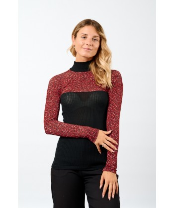 Lupetto con inserti maculati