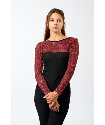 Maglia con inserti maculati