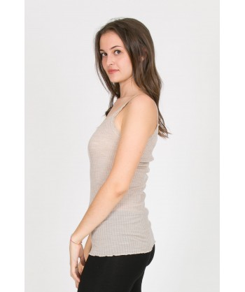 canotta in lana con spalline sottili