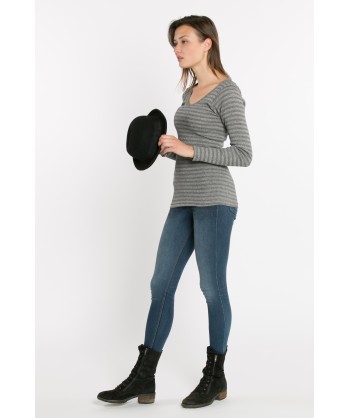 maglia maniche lunghe in cotone e lurex